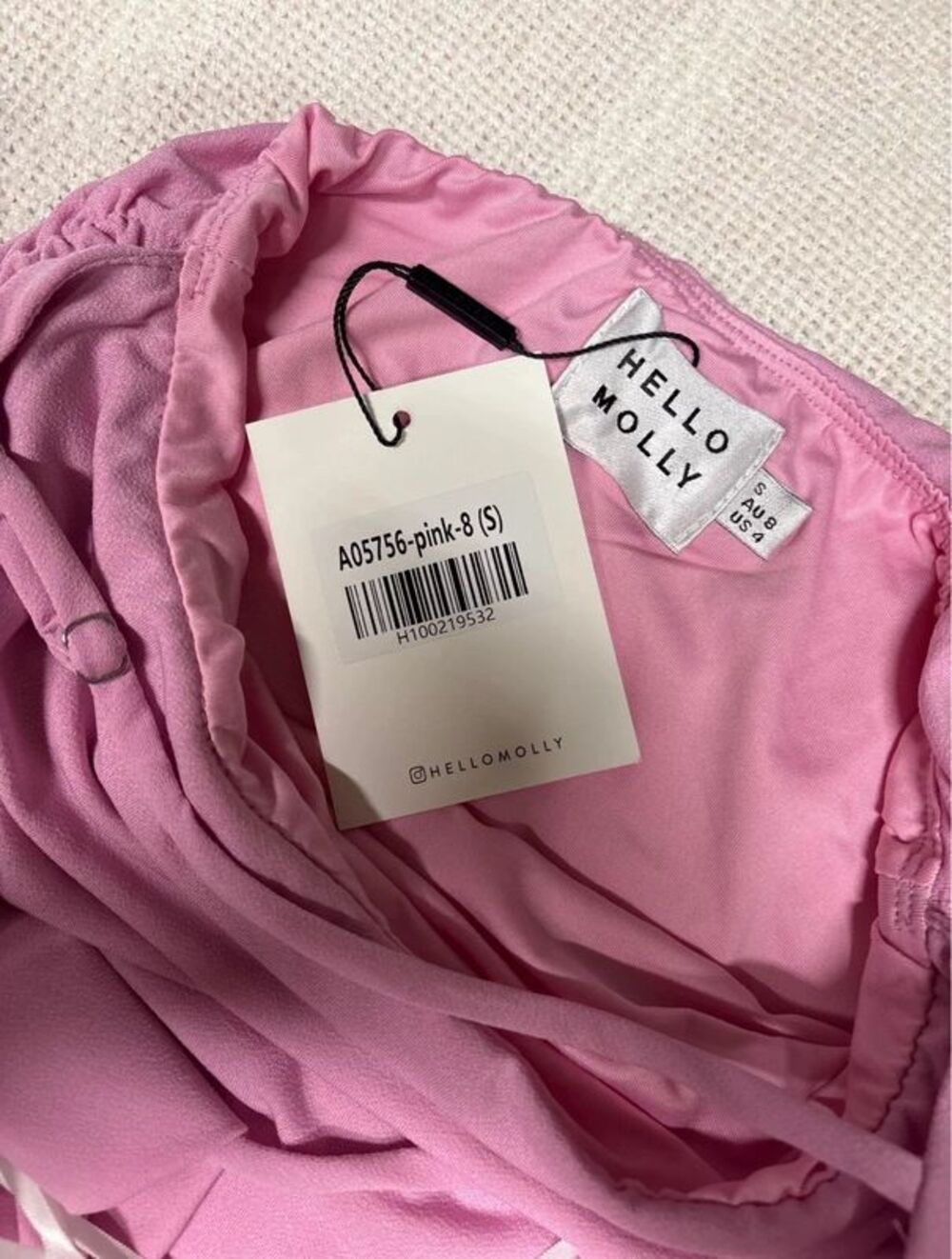 NWT Hello Molly pink strap maxi dress with slit